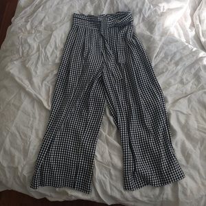 Zara Women’s gingham blue/white pants (XS)